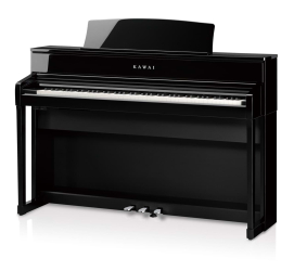 Kawai CA-701 EP Schwarz poliert Digital PianoSparpaket mit Klavierbank und Kopfhörer und Songbook 
